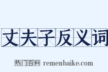丈夫子反义词是什么意思的图片